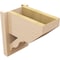 Ekena Millwork 7 1/2-in W x 12-in D x 12-in H Funston Slat Rough Cedar Woodgrain TimberThane Outlooker, Primed Tan OUTUR075X12X12FST24RCPR - alternate 5